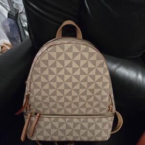 Stylish Tan and Brown Women's Backpack